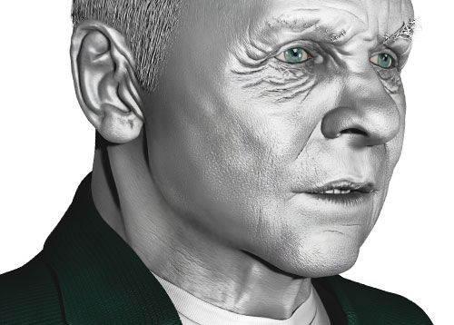 Anthony Hopkins Digital Sculpting Portrait