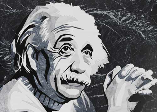 Albert Einstein Mosaic Portrait