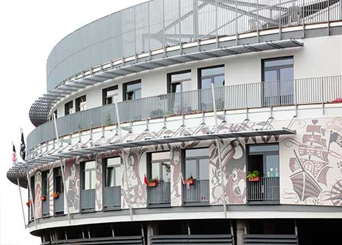 FC St. Pauli Sports Stadium Mosaic Design